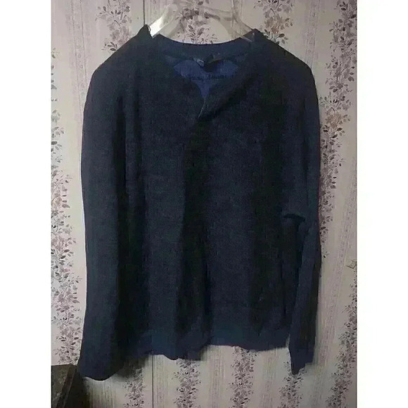 Tommy Bahama Mens Long Sleeve Pullover Sweater Reversible Large Blue Knit - Picture 1 of 5